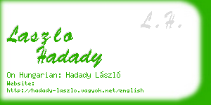 laszlo hadady business card