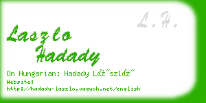 laszlo hadady business card